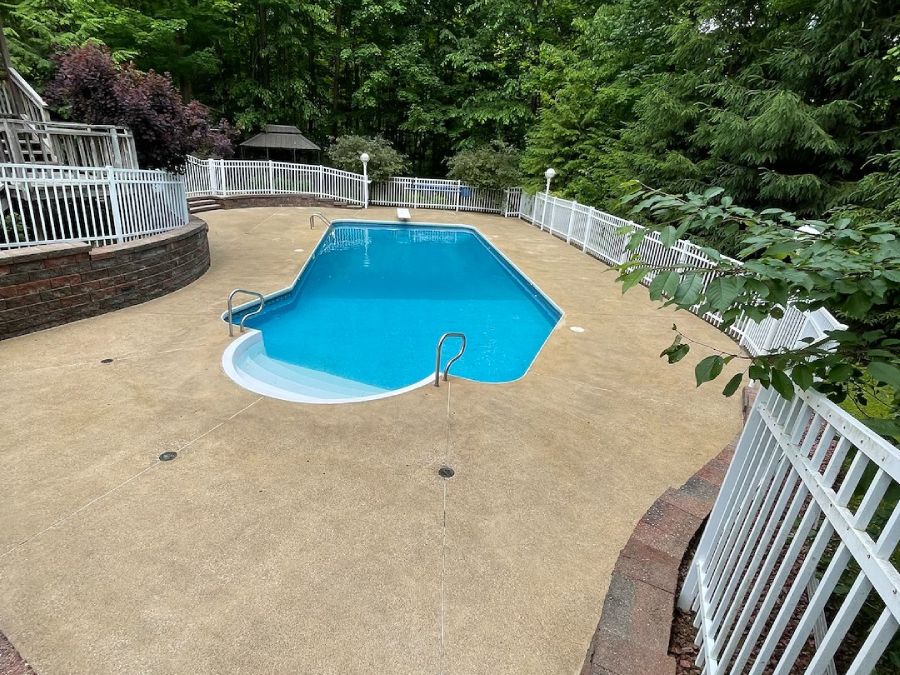 pool deck cleaning in Northeast Ohio — Tsunami Softwash Pro